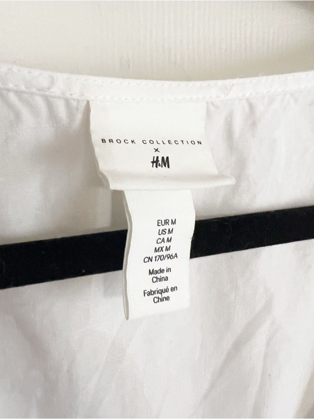 H&M x Brock Collection White Linen Blend Lace-Up Peasant Blouse M - Picture 3 of 9